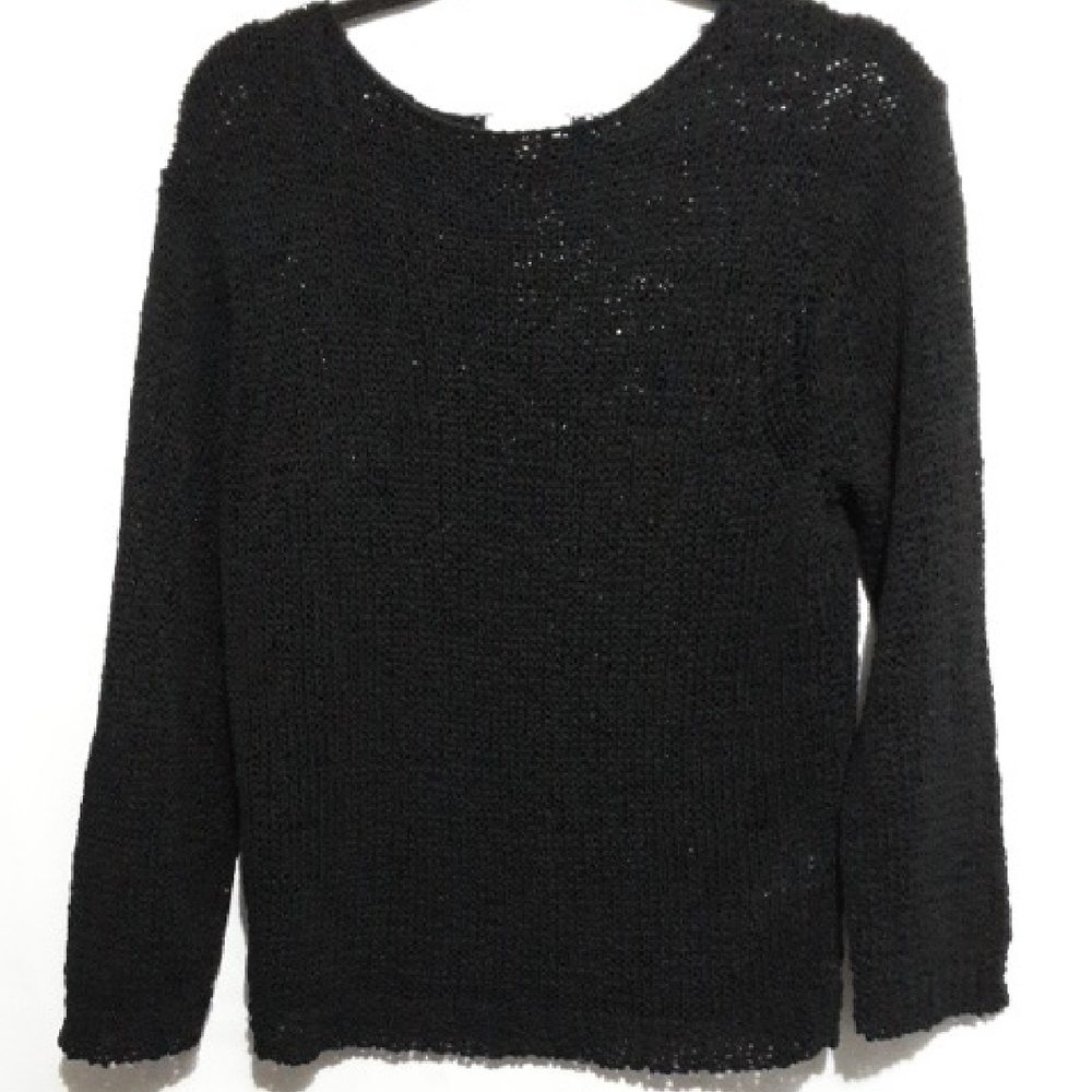 J. CREW Crochet Classic Black Women's S Sweater